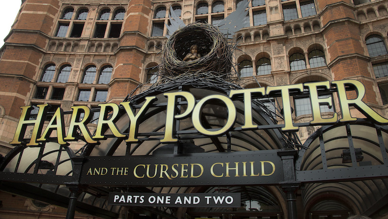 A general view of the Palace Theatre  in central London which is showing Harry Potter and the Cursed Child, Saturday, July 30, 2016. Based on an original new story by J.K. Rowling, John Tiffany and Jack Thorne, it is the eighth story in the Harry Potter series and is the first of the stories to be presented on stage. (Photo by Joel Ryan/Invision/AP)